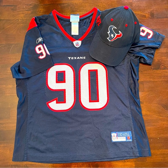 BUNDLE Cap & Jersey, NFL Reebok Houston Texans - Picture 1 of 16